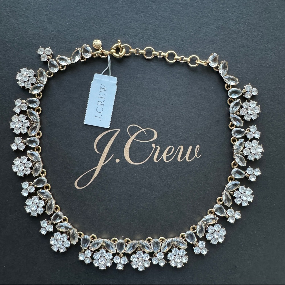 🌱 J. Crew forget-me-not crystal necklace